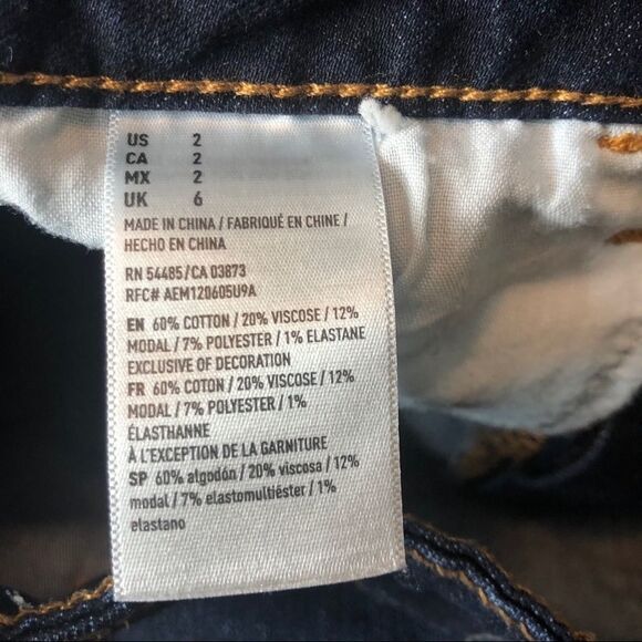 𝅺American  Eagle Hi Rise Shortie Shorts Size 2 - Picture 9 of 9